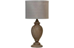 Premier Housewares Antilia Wooden Table Lamp - Cream.